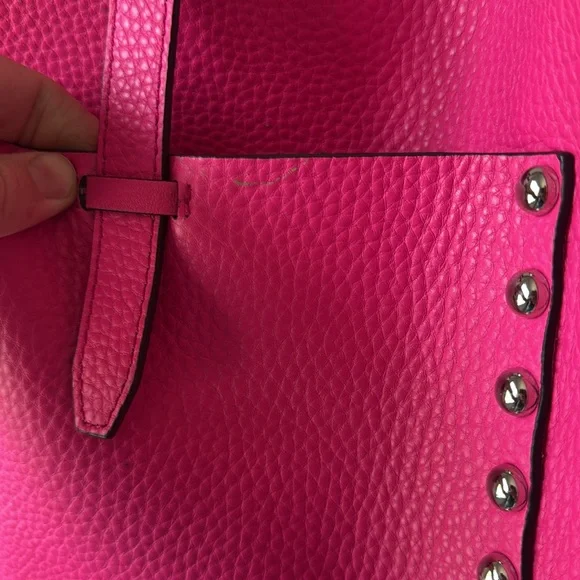 Rebecca Minkoff Hot Pink Leather Studded Crossbody Bag - Picture 9 of 9